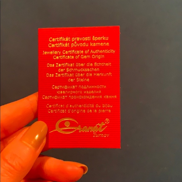 Sterling silver heart necklace with granite stones - Picture 7 of 9